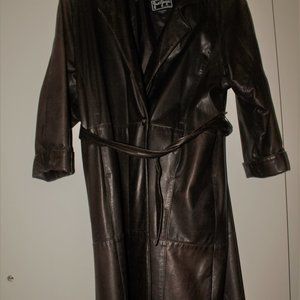 GINO DI GIORGIO LEATHER COAT